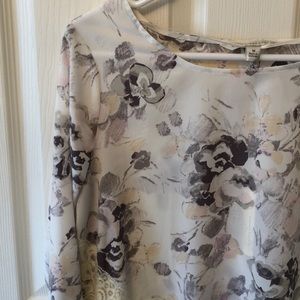 LC Lauren Conrad floral lace blouse